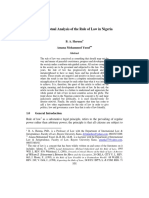 A Conceptual Analysis of The Rule of Law in Nigeria