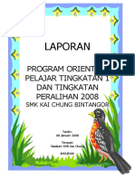 Laporan Program Orientasi Pelajar T1 2008