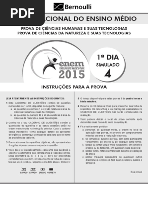 Simulado Bernoulli 4 Prova 1 2 Ciência Ciência E - 