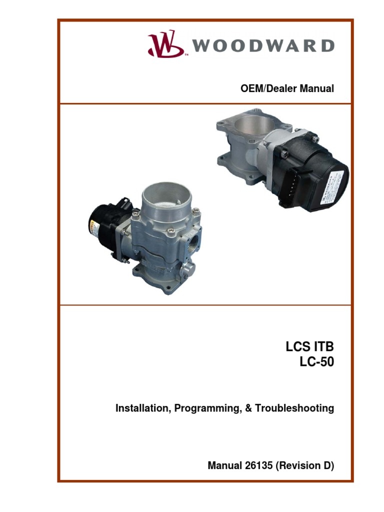 Atuador Woodward 26135 PDF Ignition System Actuator