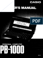 Casio PB-1000 en User Manual