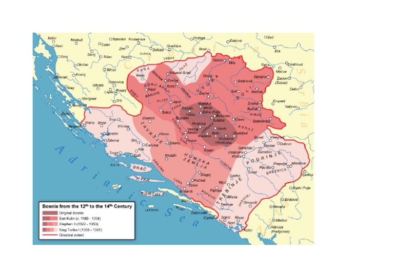 Bosnian Kingdom Map PDF