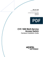 CVX-1800 Multi-Service Access Switch Hardware Installation Guide