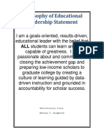 daugherty philosophy of educational leadership statement