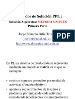 03 SolucionAlgebraicaMetodo - SIMPLEX - ProgramacionLineal - JorgeOrtiz PDF
