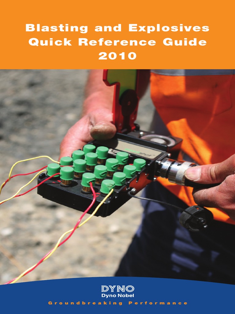 Blasting and Explosives Quick Reference Guide 2010 PDF | PDF