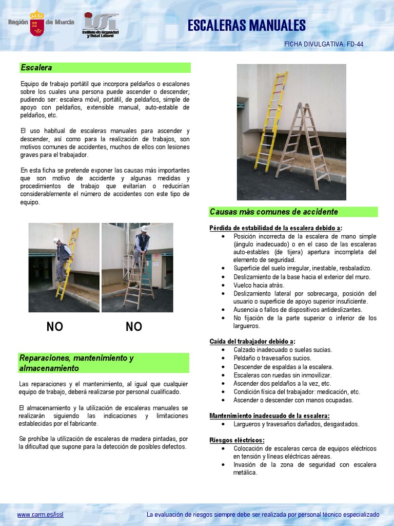 Escaleras Manuales FD-44 PDF | PDF
