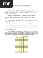 Cummulative Frequency Distribution