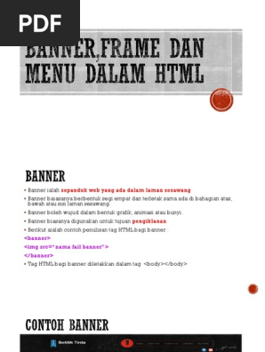 Banner Frame Dan Menu