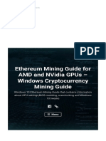 Ethereum Mining Guide for AMD and NVidia GPUs – Windows Cryptocurrency Mining Guide – Windows 10 Ethereum Mining Guide That Contains Information About GPU Settings_BIOS Modding_ Overclocking and Windows 10 Tweaks