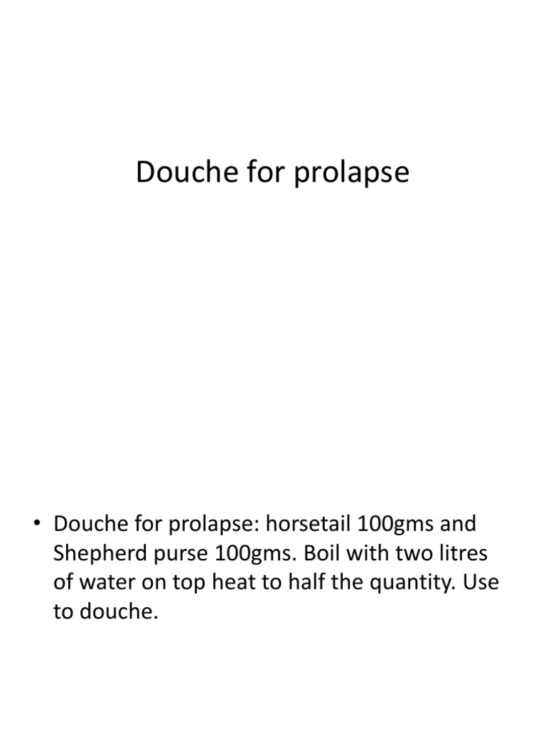 A Herbal Douche Recipe Using Horsetail and Shepherd's Purse to Treat