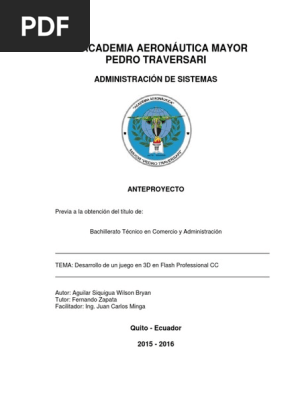 Academia Aeronautica Mayor Pedro Traversari Administracion De