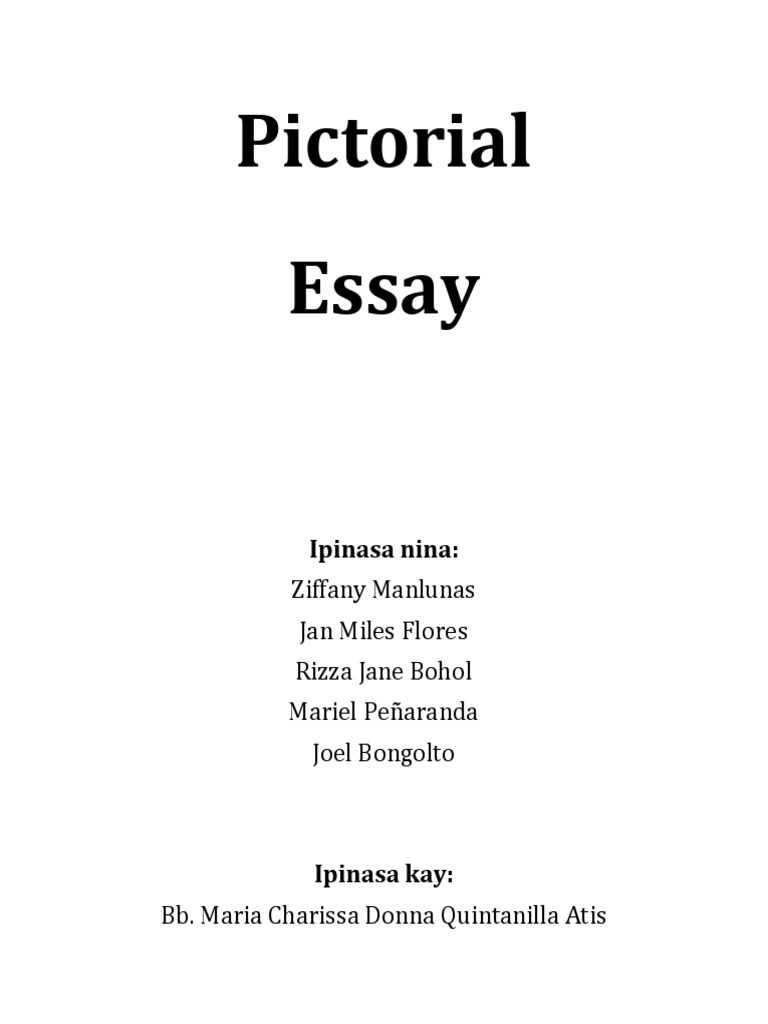 what is the meaning of a pictorial essay