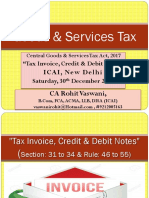 Tax Invoice - Credit and Debit Notes