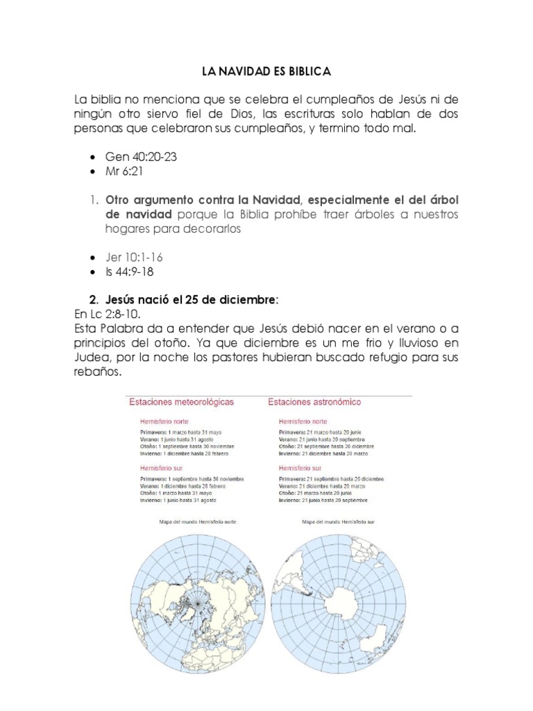 La Navidad: ¿Celebración Bíblica? | PDF | Navidad | Natividad De Jesus
