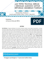 Penggunaan Tetes Telinga Serum Autologus Dengan Amnion 