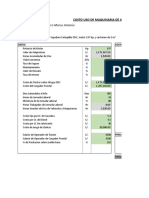 Costo Horario Maquinas de Servicio