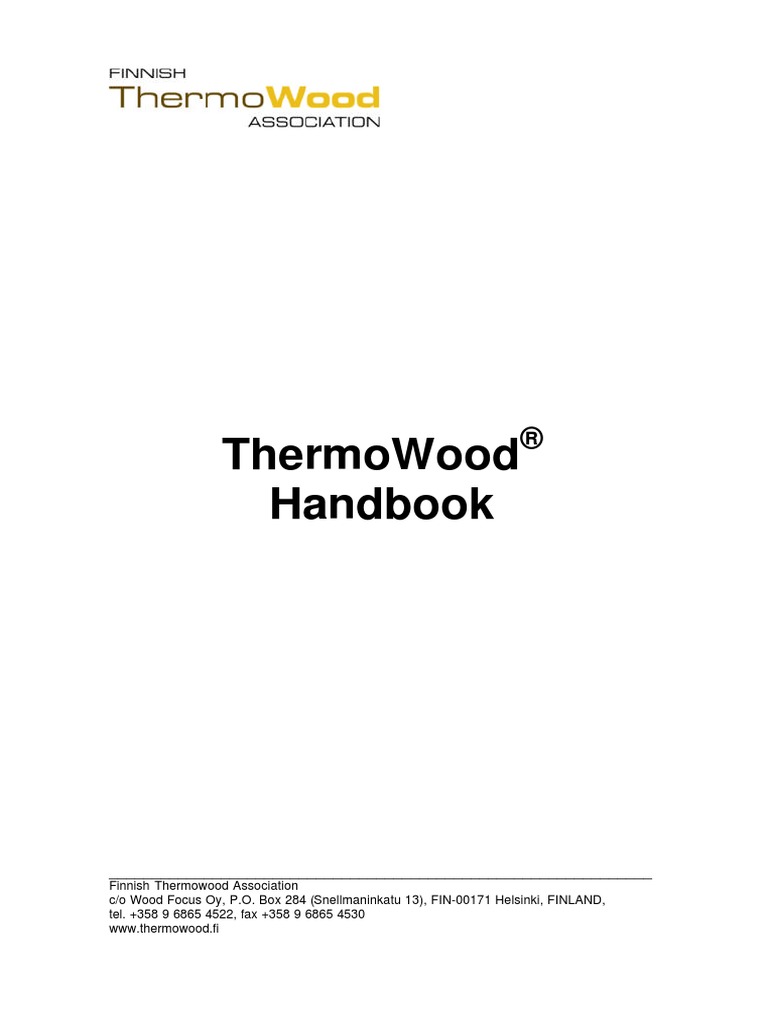 Thermowood Handbook | PDF | Cellulose | Wood