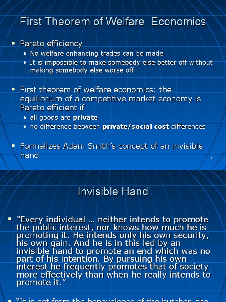 First Theorem of Welfare Economics Explained | PDF | Emissions Trading ...