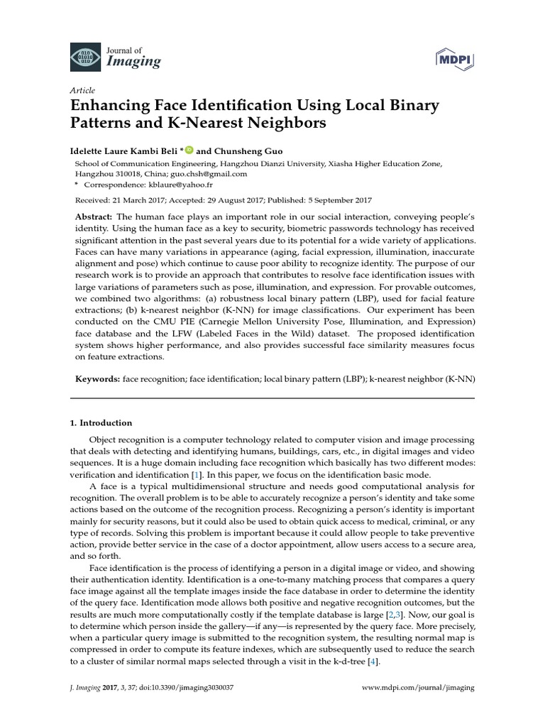 Enhancing Face Identification Using Local Binary Patterns and K-Nearest ...