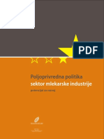 Poljoprivredna Politika - Sektor Mlekarske Industrije PDF