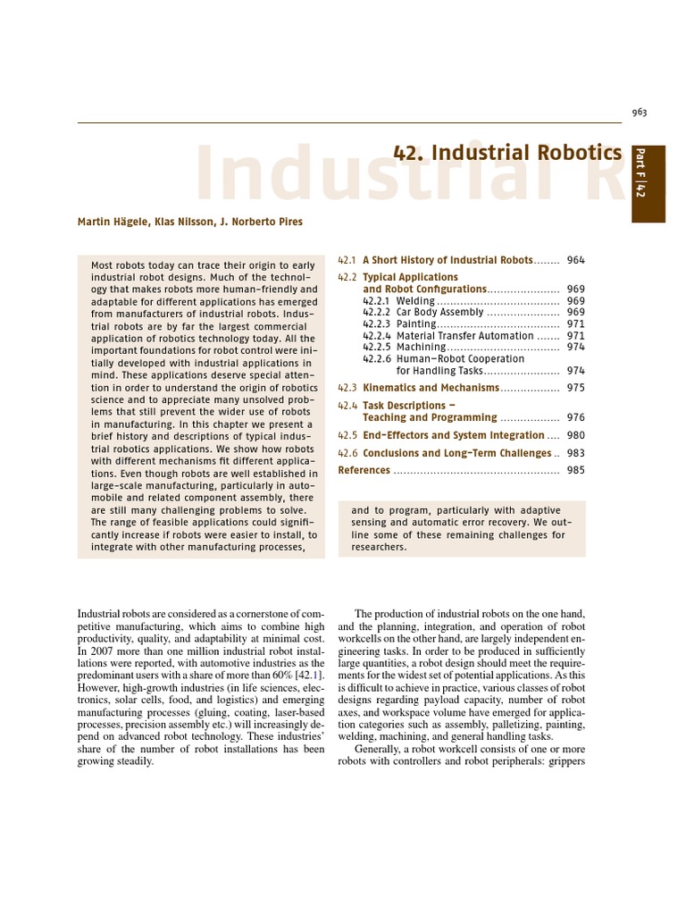 Industrial Robotics | PDF | Robot | Robotics