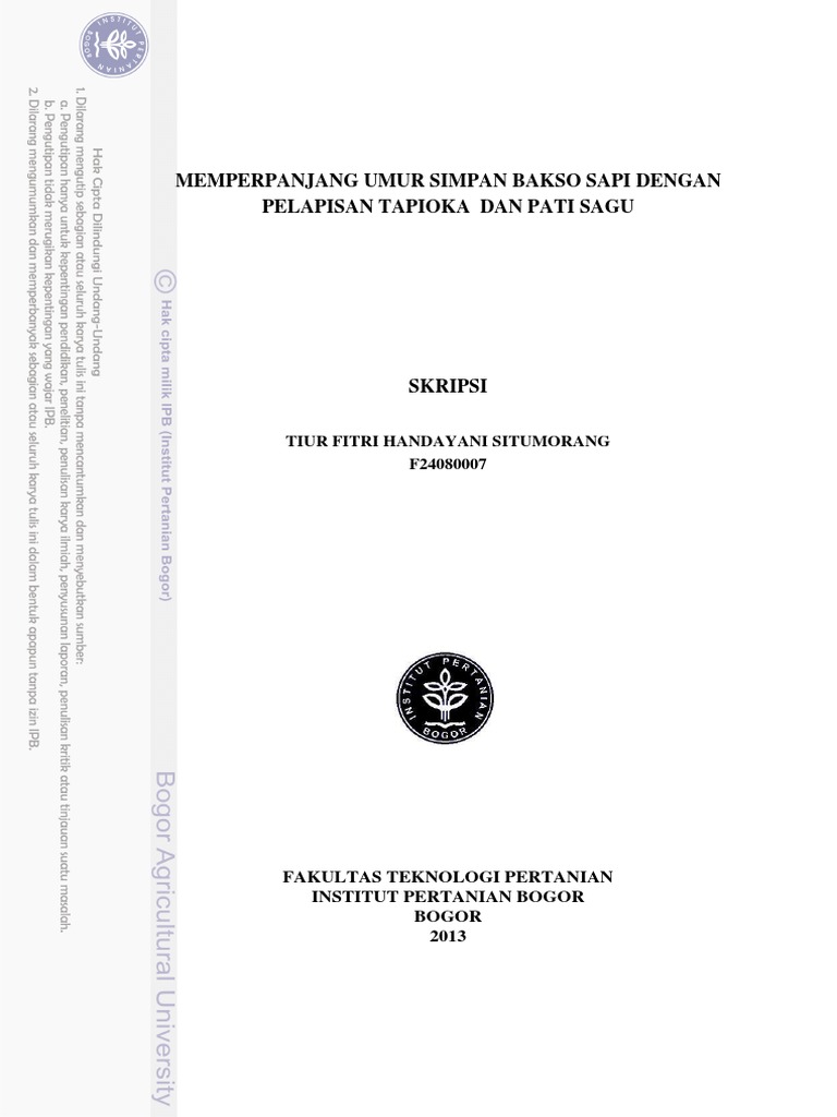 Memperpanjang Umur Simpan Bakso Sapi Dengan Pelapisan ...