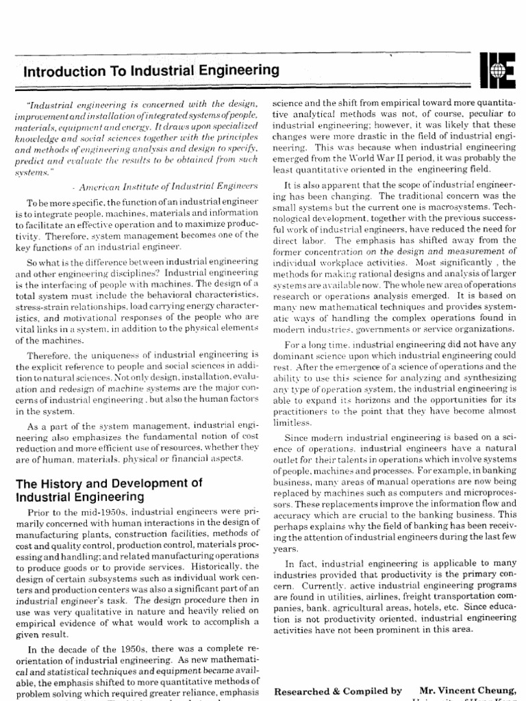 industrial engineering thesis pdf