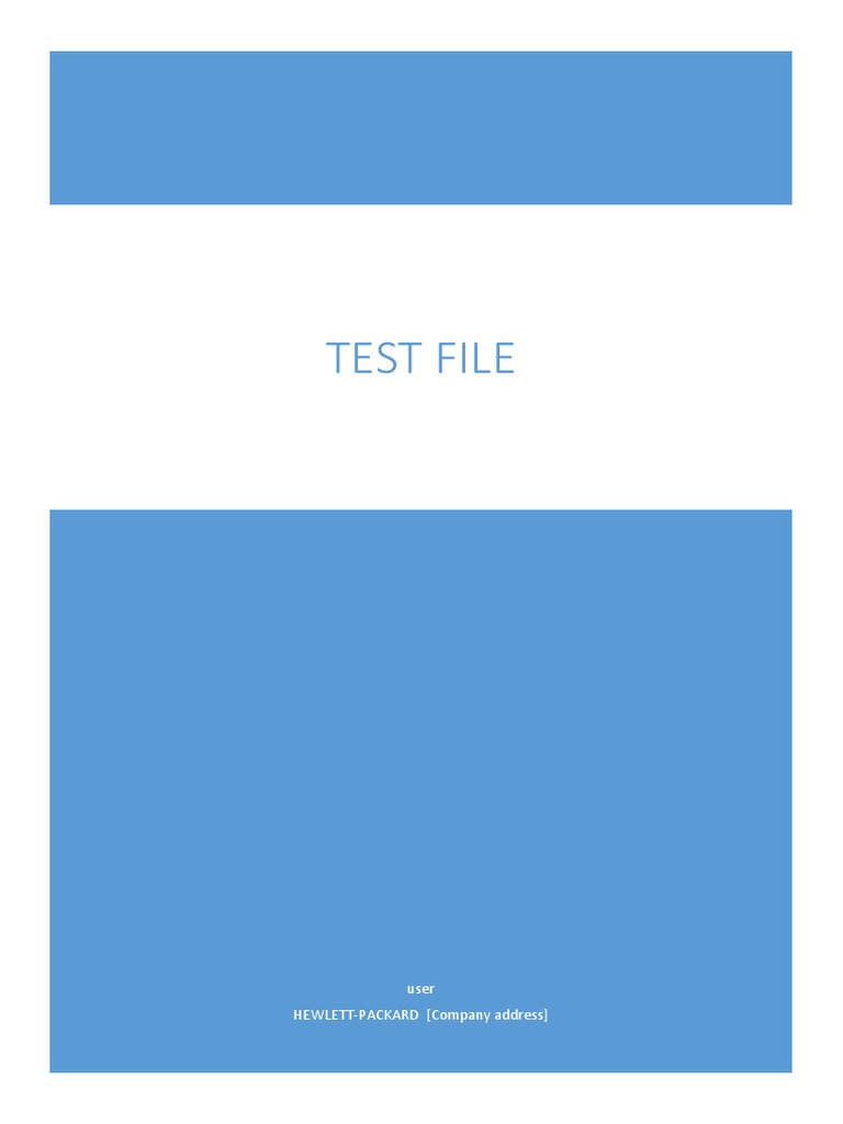 Test File User HEWLETTPACKARD Address) PDF Software