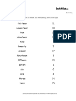 EC Vocabulary Numbers 0 20 E With KEY