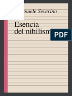 Severino, Emanuelle - Esencia Del Nihilismo