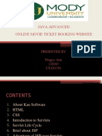 Java Advanced Online Movie Ticket Booking Website: Presented by Pragya Jain 120283 CS-D