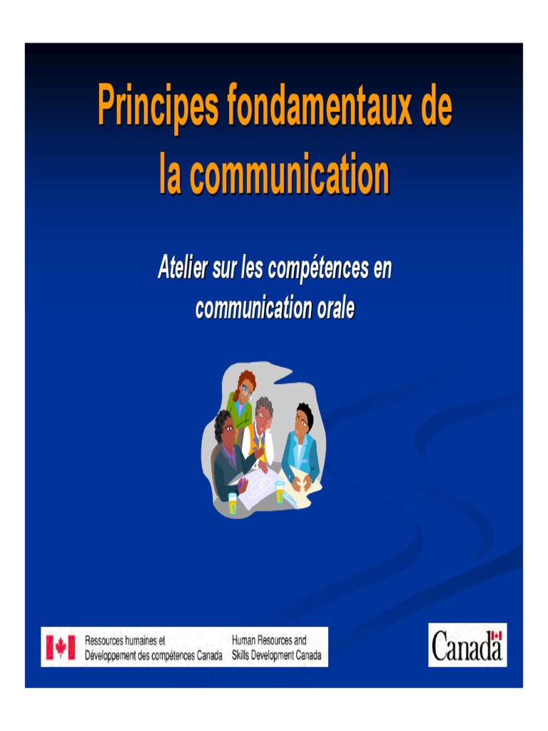 Principes de la communication orale | PDF | la communication | Concept ...