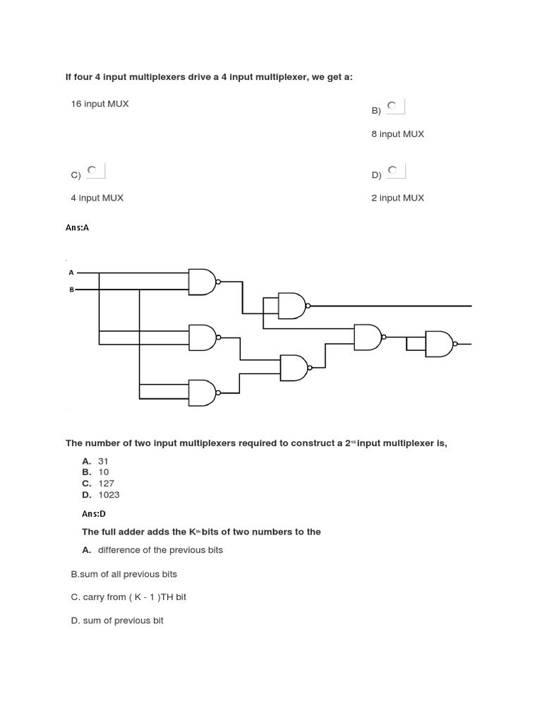 Multiplexer Concepts and Applications | PDF