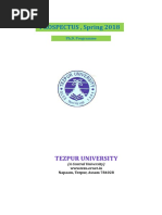 2018 Prospectus of Tezpur University