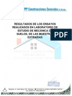 Resultados de Los Ensayos Realizados en Laboratorio de Estudio de Mecánica de Suelos, de Las Muestras Extraídas