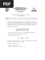 Fundamentos de Matematica 1ª Prova