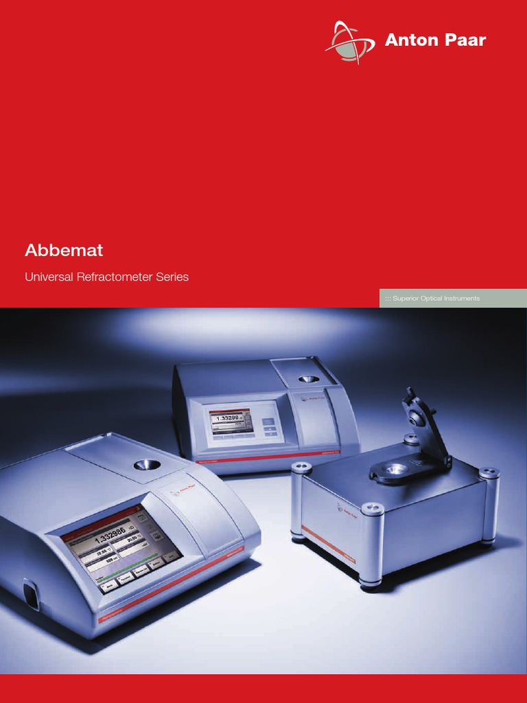 Abbemat Refractometer Family PDF Applied And Interdisciplinary