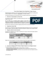 Informativo Tributario Establecen Modificaciones Nuevo Régimen Único Simplificado y Código Tributario 26.12.16