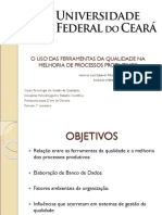 O USO DAS FERRAMENTAS DA QUALIDADE NA MELHORIA.ppt