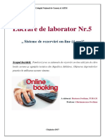 Lucrare Practică NR 5. Sisteme de Rezervări Online (Bilete Avia, Hotel)