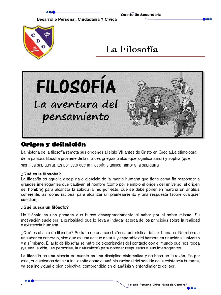 Filosofia Para Quinto De Secundaria Peru Platon Aristoteles