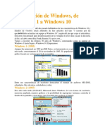 La Evolución de Windows