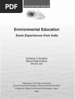 Environmental Education - Some Experiences From India