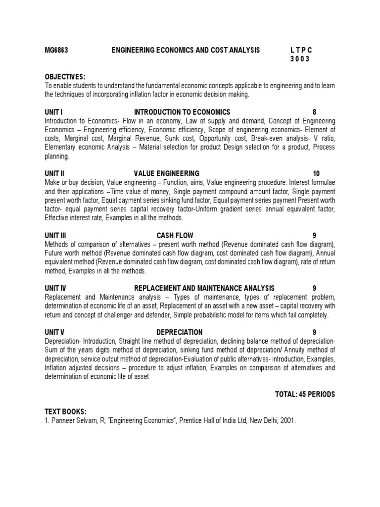 Syllabus Interest Economics