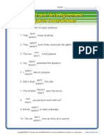 Subject Verb Agreement Negative Contractions