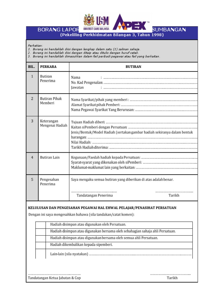 Tatacara Penerimaan Hadiah Sumbangan | PDF | Karier & Perkembangan