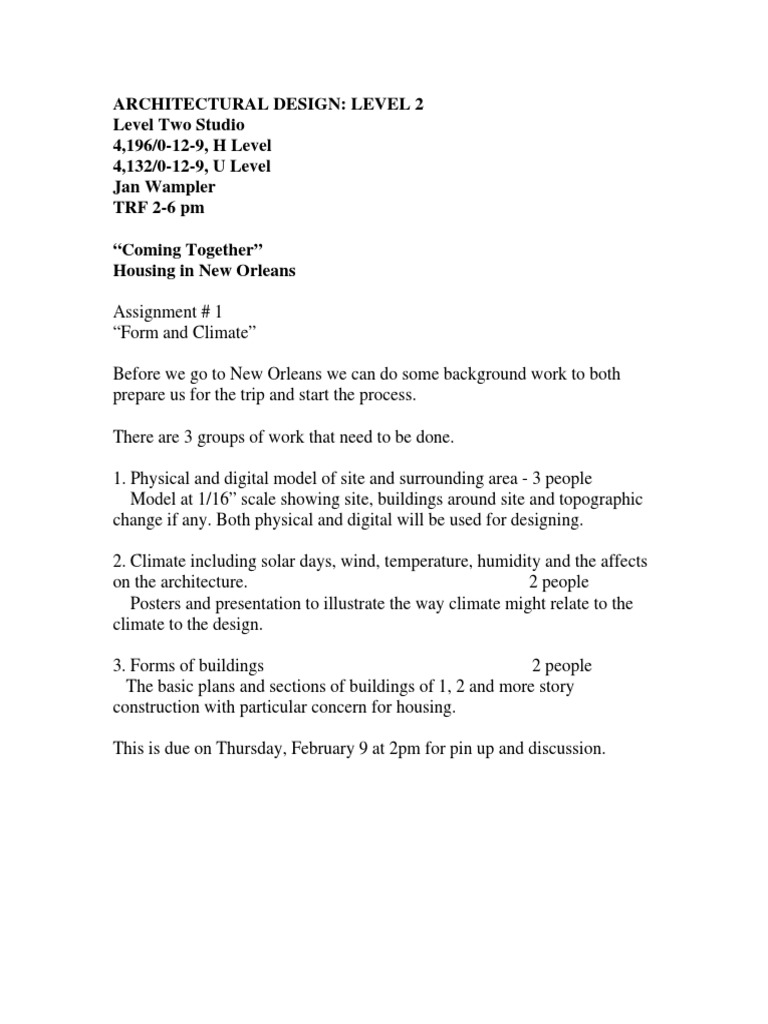 Architecture Students' Project Guide | PDF | Art | Science & Mathematics