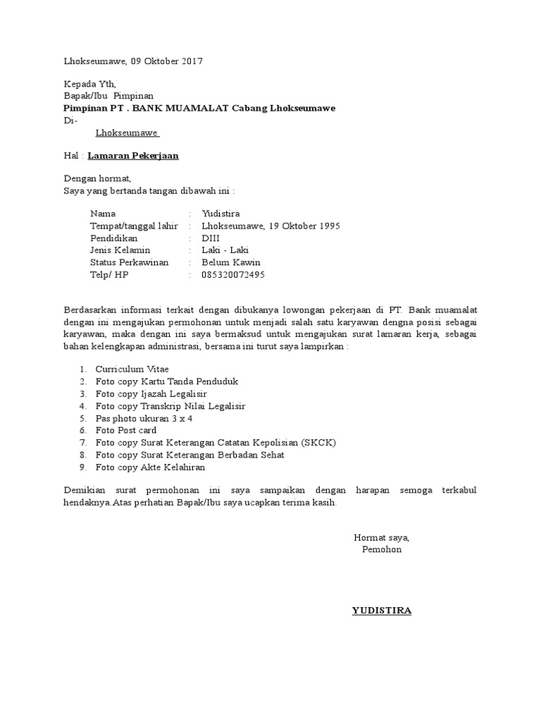 Pelajari 15+ Contoh Surat Lamaran Kerja Di Ngo - Contoh Surat Ke Dinas
