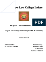Govt. New Law College Indore: Subject - Professional Ethics